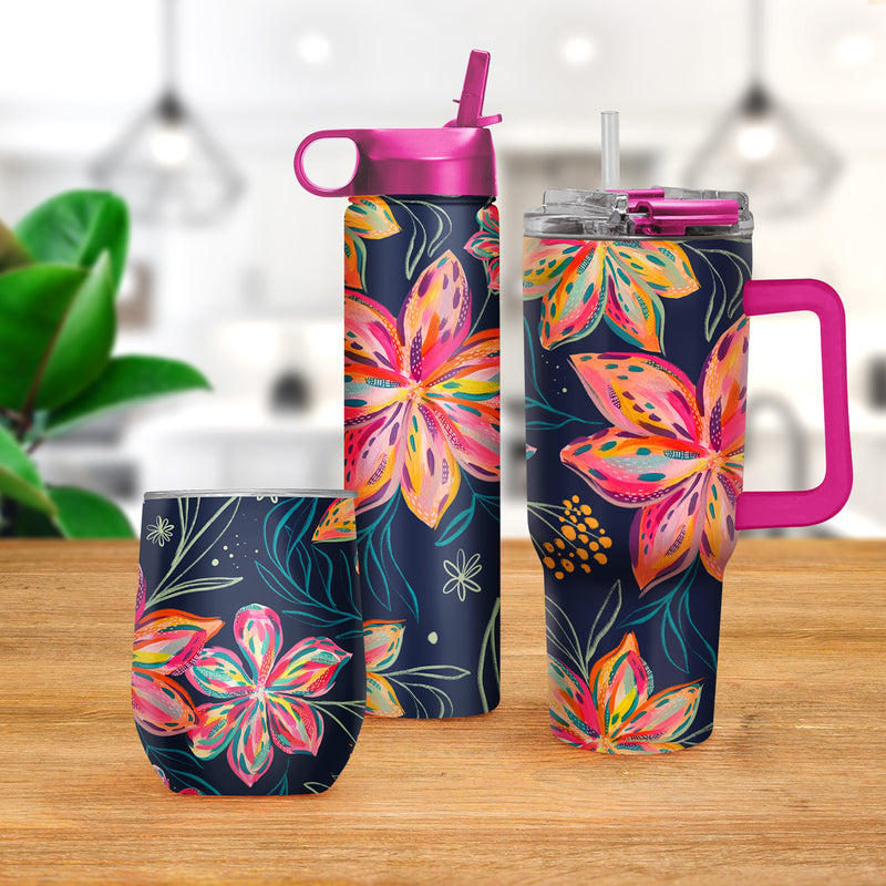 30 oz Tumbler - EttaVee "Bold Flowers"