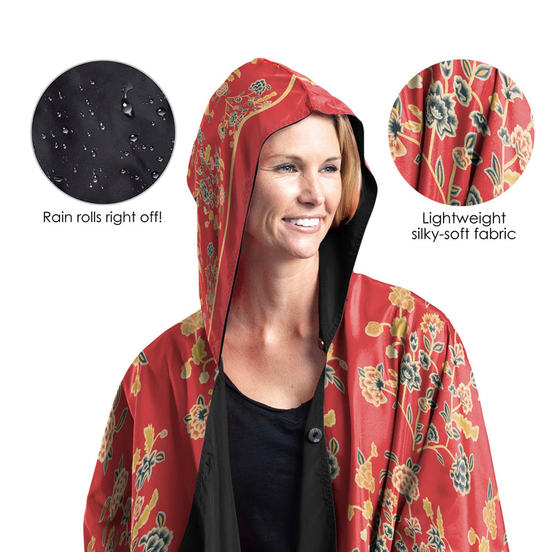 Ellery Womens Rain Cape - Rainproof Breathable Rain Poncho