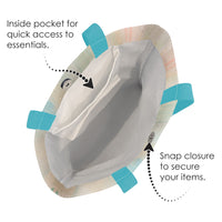 EttaVee Brush Strokes 103 Canvas Magazine Tote – Slim Vertical Tote Bag