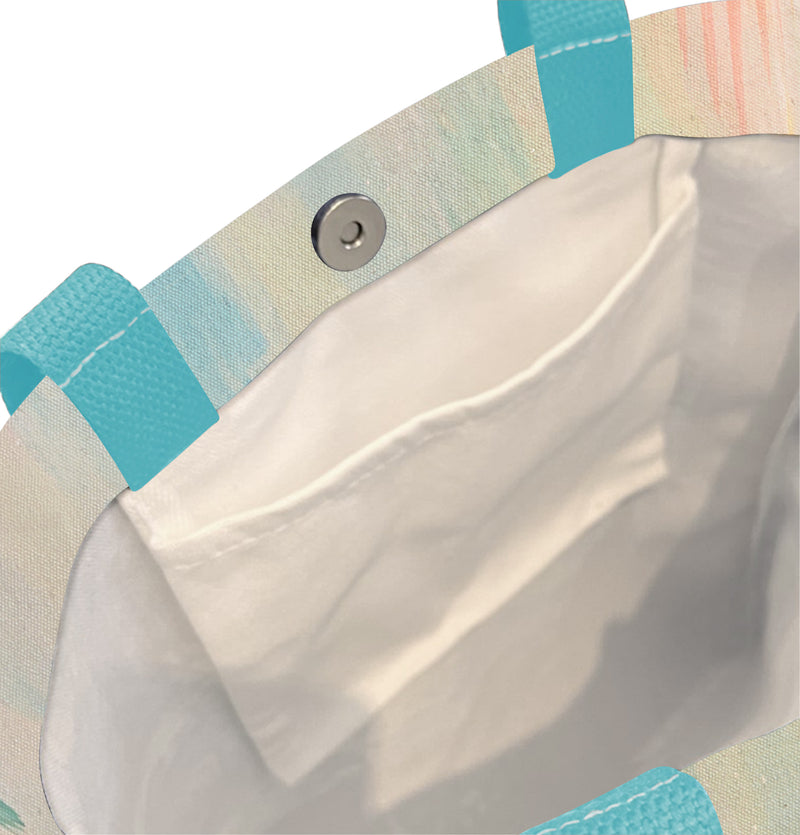 EttaVee Brush Strokes 103 Canvas Magazine Tote – Slim Vertical Tote Bag