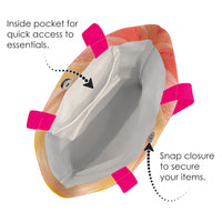 EttaVee Brush Strokes 90 Canvas Magazine Tote – Slim Vertical Tote Bag