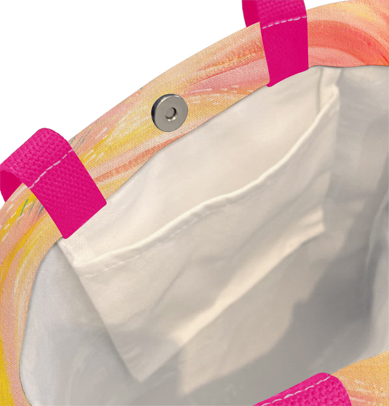 EttaVee Brush Strokes 90 Canvas Magazine Tote – Slim Vertical Tote Bag