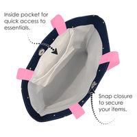 EttaVee Magnifique Canvas Magazine Tote – Slim Vertical Tote Bag