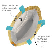 EttaVee Rainbow 1 Canvas Magazine Tote – Slim Vertical Tote Bag