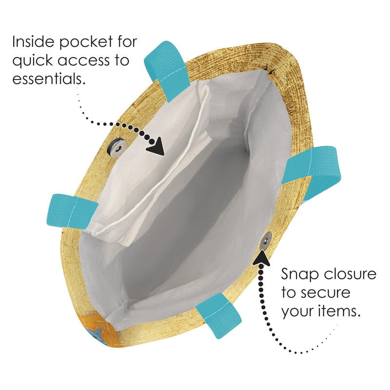 EttaVee Rainbow 1 Canvas Magazine Tote – Slim Vertical Tote Bag