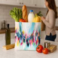 EttaVee Brush Strokes 103 Canvas Magazine Tote – Slim Vertical Tote Bag