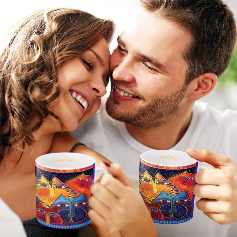 Laurel Burch "Fantasticats" Large Fine Art Mug – 14 oz Ceramic Coffee Cup