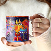 Laurel Burch "Fantasticats" Large Fine Art Mug – 14 oz Ceramic Coffee Cup