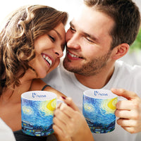 van Gogh "Starry Night" Large Fine Art Mug – 14 oz Ceramic Coffee Cup