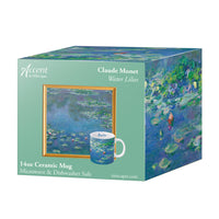 Monet "Water Lilies" Large Fine Art Mug – 14 oz Ceramic Coffee Cup