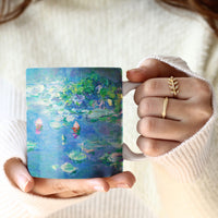 Monet "Water Lilies" Large Fine Art Mug – 14 oz Ceramic Coffee Cup