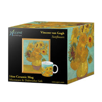 van Gogh "Sunflowers" Large Fine Art Mug – 14 oz Ceramic Coffee Cup