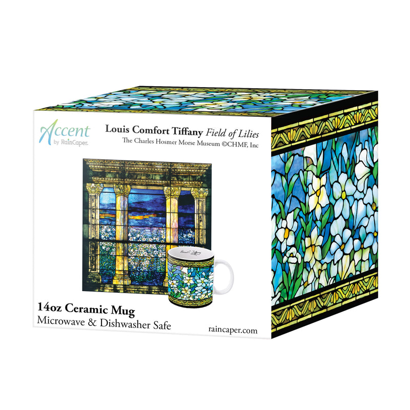 Tiffany "Field of Lilies" Large Fine Art Mug – 14 oz Ceramic Coffee Cup