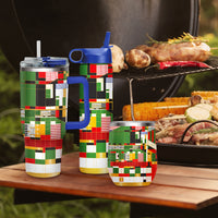 30 oz Tumbler - Frank Lloyd Wright "Hillside Curtain" - Silver Rim