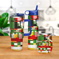 30 oz Tumbler - Frank Lloyd Wright "Hillside Curtain" - Silver Rim