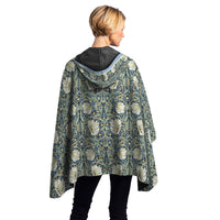 William Morris Pimpernel Reversible Rain Cape Poncho – Hooded Womens Wrap