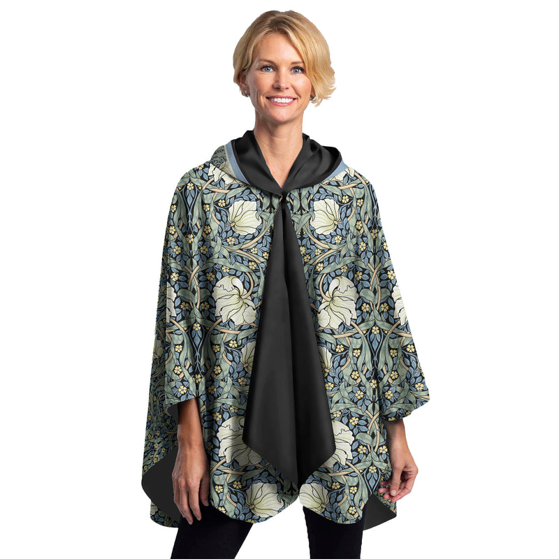 William Morris Pimpernel Reversible Rain Cape Poncho – Hooded Womens Wrap