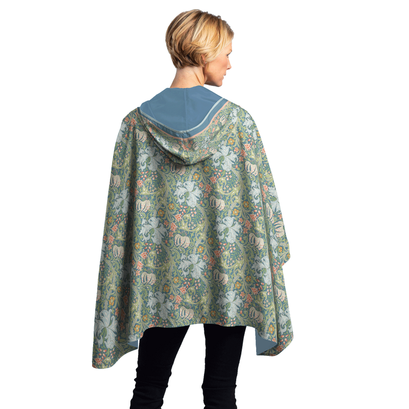 William Morris Golden Lily Womens Rain Cape - Rainproof Breathable Rain Poncho
