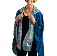 Bluebell & William Morris Golden Lily Womens Rain Cape - Rainproof Breathable Rain Poncho