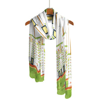 Frank Lloyd Wright Tree of Life Long Sheer Scarf – Lightweight, Elegant, Silky-Soft
