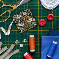 William Morris "Strawberry Thief" Compact Retractable Tape Measure – Dual-Sided, 60"/150cm