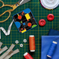 Frank Lloyd Wright "Coonley Playhouse" Compact Retractable Tape Measure – Dual-Sided, 60"/150cm