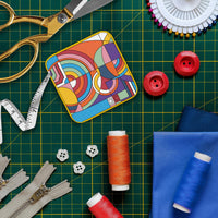 Frank Lloyd Wright "Hoffman Rug" Compact Retractable Tape Measure – Dual-Sided, 60"/150cm