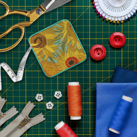 van Gogh "Sunflowers" Compact Retractable Tape Measure – Dual-Sided, 60"/150cm