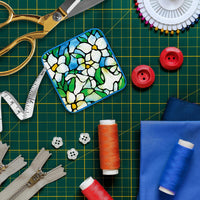 Tiffany "Field of Lilies" Compact Retractable Tape Measure – Dual-Sided, 60"/150cm