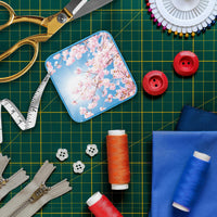 Cherry Blossoms Compact Retractable Tape Measure – Dual-Sided, 60"/150cm