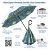 van Gogh Irises Reverse Inverted Umbrella – Hands-Free, Windproof Design
