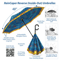 Tiffany Dragonfly (Purple) Reverse Inverted Umbrella –  Windproof, Hands-Free