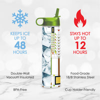 24 oz Water Bottle - Frank Lloyd Wright "Tree of Life"