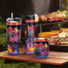 30 oz Tumbler - Laurel Burch "Fantasticats" - Silver Rim