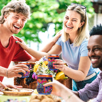 30 oz Tumbler - Laurel Burch "Fantasticats" - Silver Rim