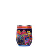 12 oz Stemless Wine Tumbler - Laurel Burch "Fantasticats" - Silver Rim