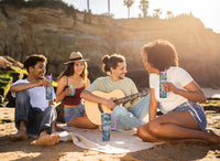 30 oz Tumbler - Monet "Garden at Giverny" - Silver Rim