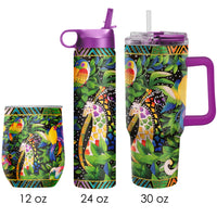 Laurel Burch "Jungle Song" Insulated Drinkware Set of 3, 1 per size