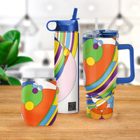 12 oz Stemless Wine Tumbler - Frank Lloyd Wright "March Balloons" - Silver Rim