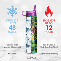 24 oz Water Bottle - Laurel Burch "Jungle Song"