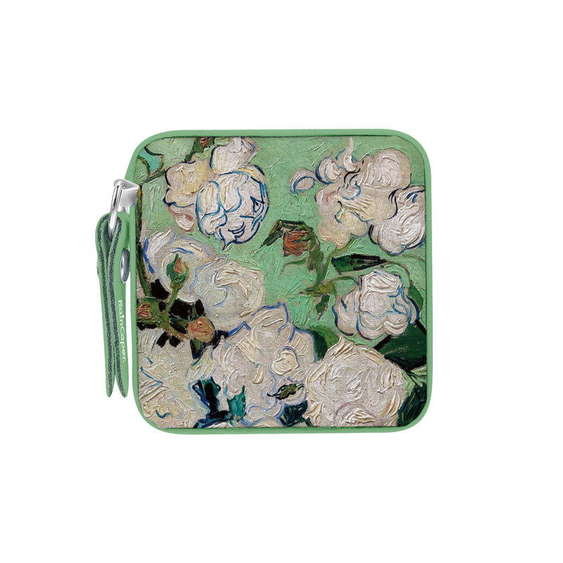 van Gogh "White Roses" Compact Retractable Tape Measure – Dual-Sided, 60"/150cm