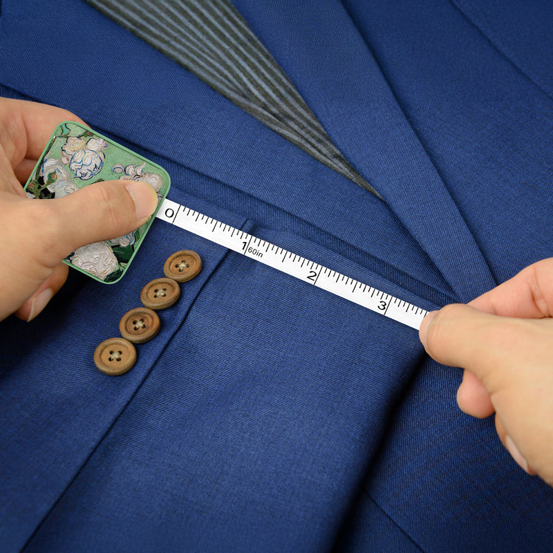 van Gogh "White Roses" Compact Retractable Tape Measure – Dual-Sided, 60"/150cm