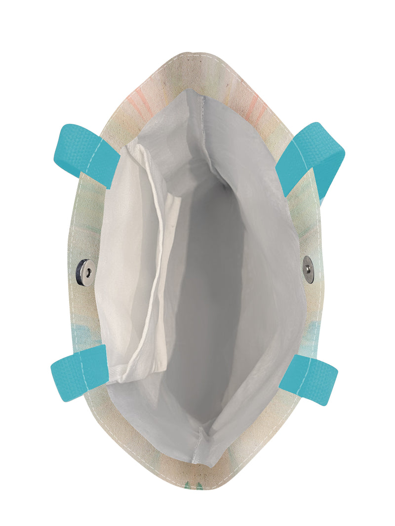 EttaVee Brush Strokes 103 Canvas Magazine Tote – Slim Vertical Tote Bag