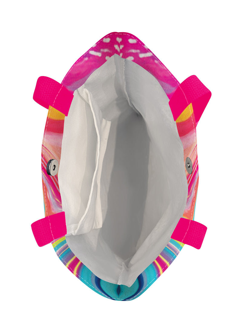 EttaVee Marble 8 Canvas Magazine Tote – Slim Vertical Tote Bag