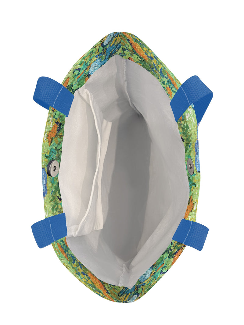 van Gogh Irises Canvas Magazine Tote – Slim Vertical Tote Bag