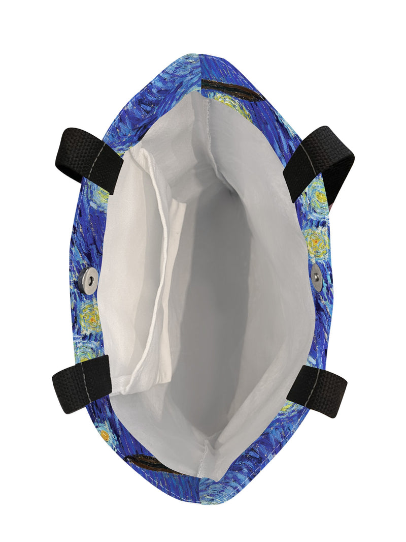 van Gogh Starry Night Canvas Magazine Tote – Slim Vertical Tote Bag