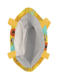 van Gogh Sunflowers Canvas Magazine Tote – Slim Vertical Tote Bag