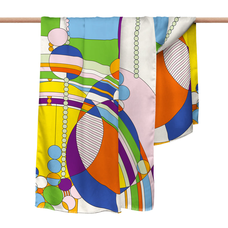 Frank Lloyd Wright March Balloons Silk Blend Shawl – Lightweight Dressy Wrap for Women