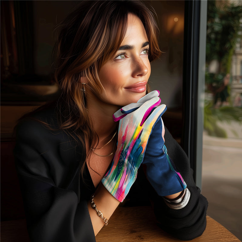 EttaVee Brush Strokes 103 Womens Touch Screen Gloves - One Size Fits All