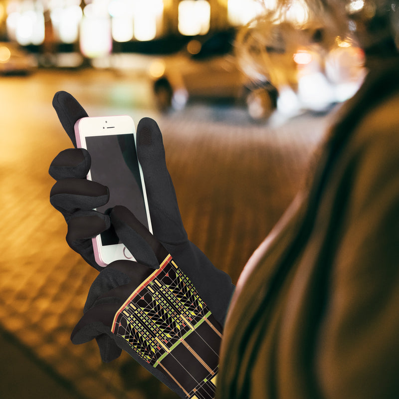 Frank Lloyd Wright Tree of Life Womens Touch Screen Gloves - One Size Fits All
